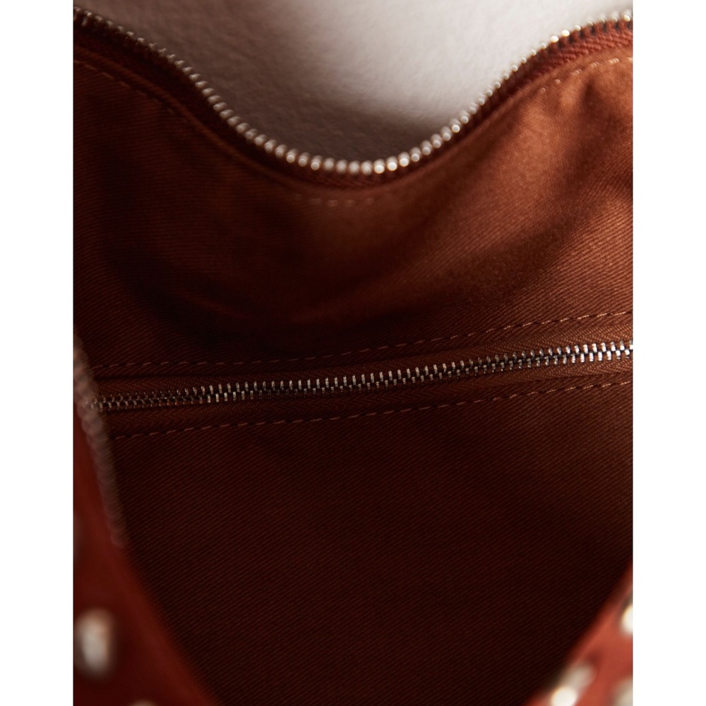 Free People Understated Leather Studded Shoulder Bag in Cognac $398R NWT - Picture 4 of 7
